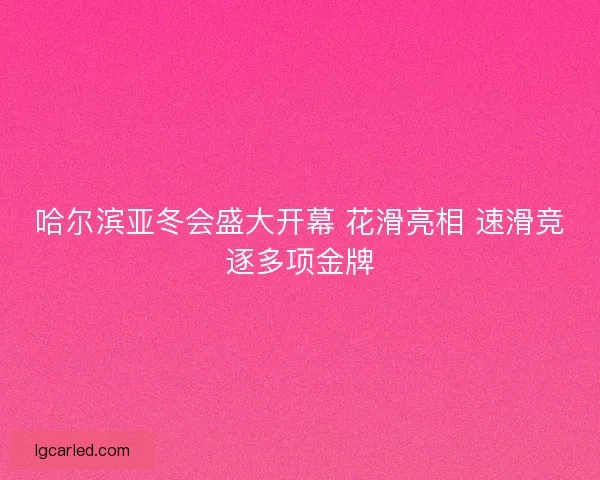 哈尔滨亚冬会盛大开幕 花滑亮相 速滑竞逐多项金牌 哈尔滨亚冬会盛大开幕 花滑亮相 速滑竞逐多项金牌